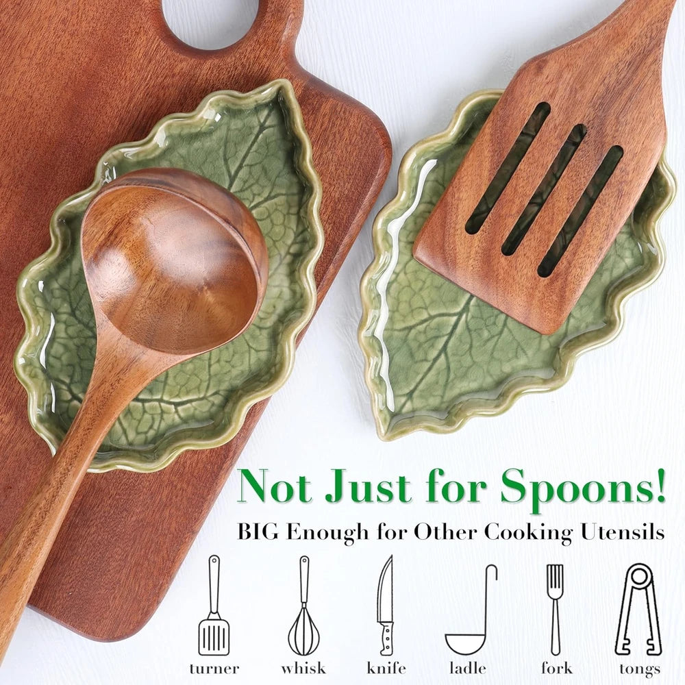 Ceramic Leaf Spoon Rest