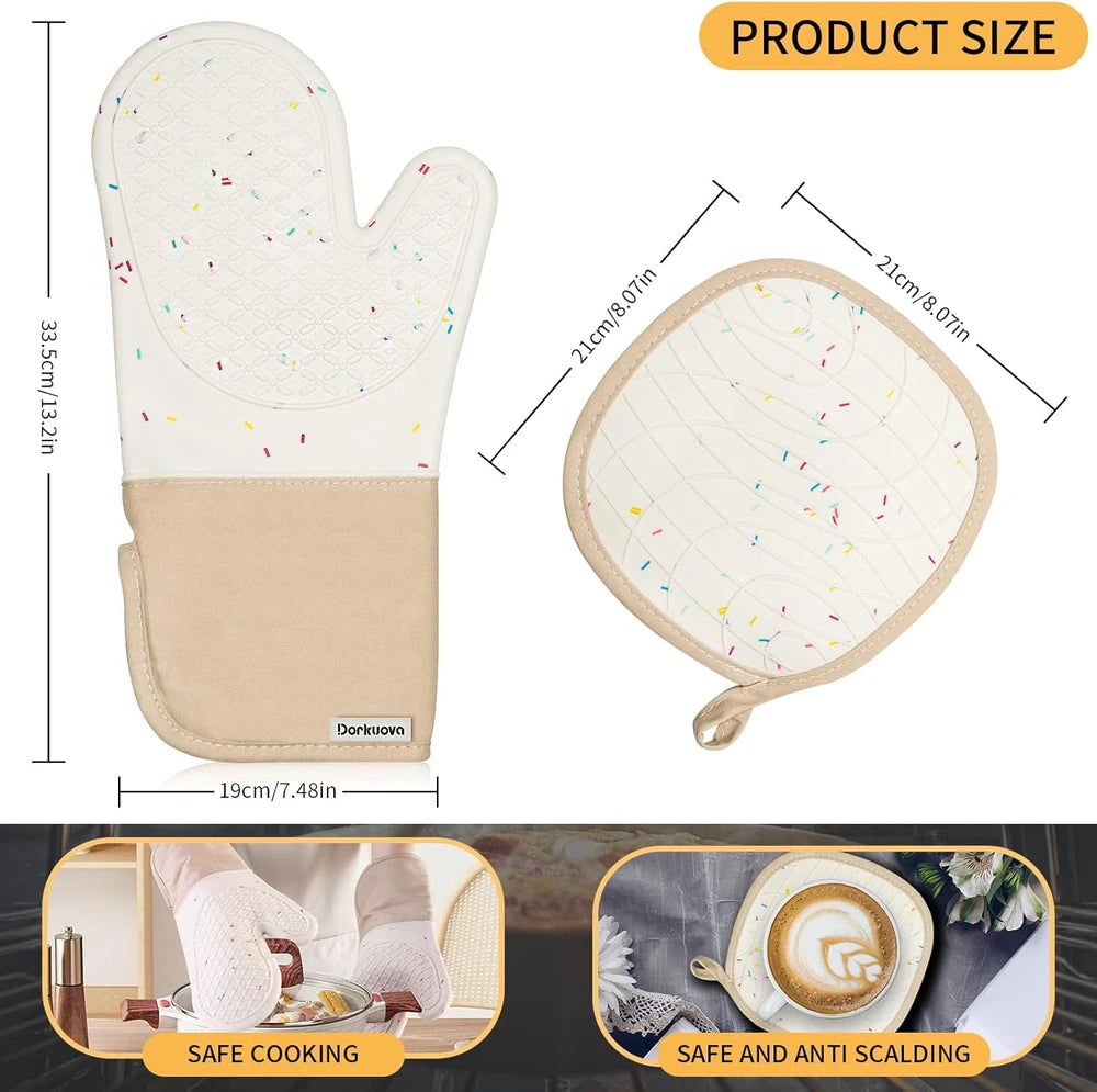 Heat Resistant Silicone Oven Mitts