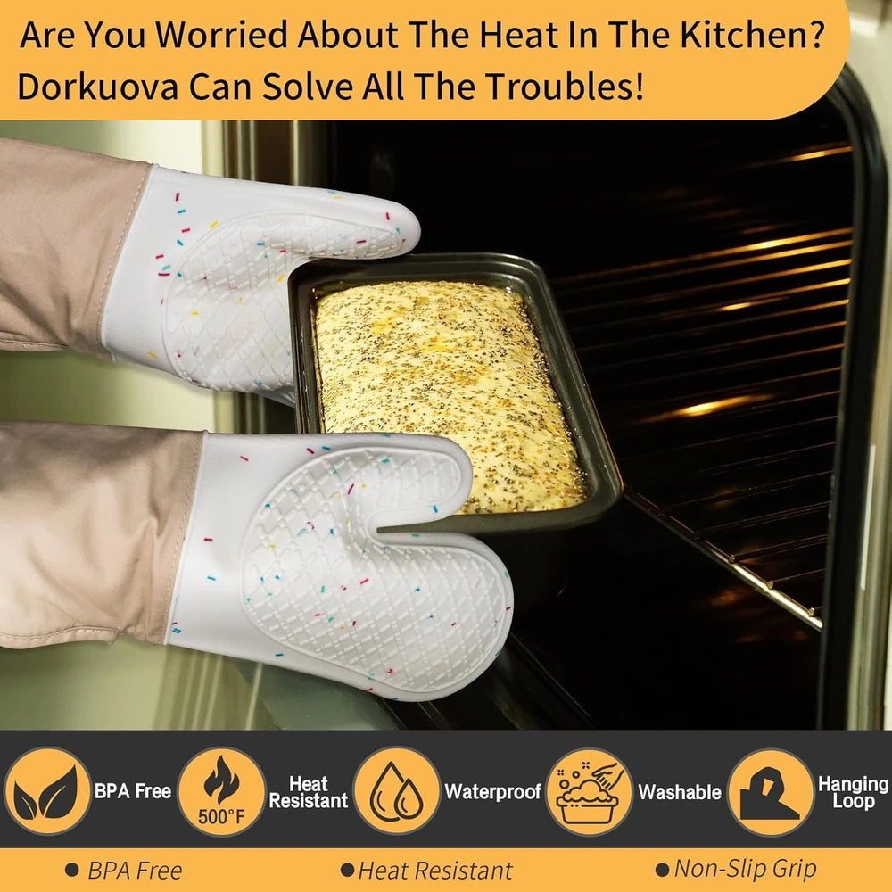 Heat Resistant Silicone Oven Mitts