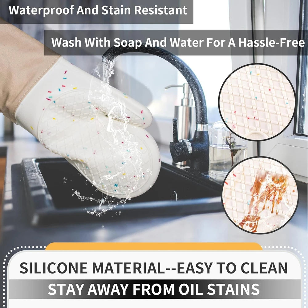 Heat Resistant Silicone Oven Mitts