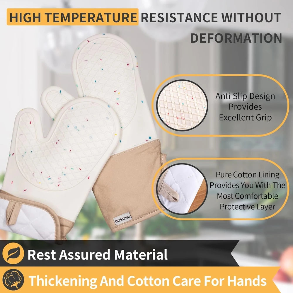 Heat Resistant Silicone Oven Mitts