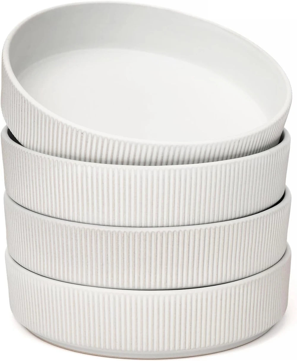OTAGO Ribbed Stoneware Salad Bowls