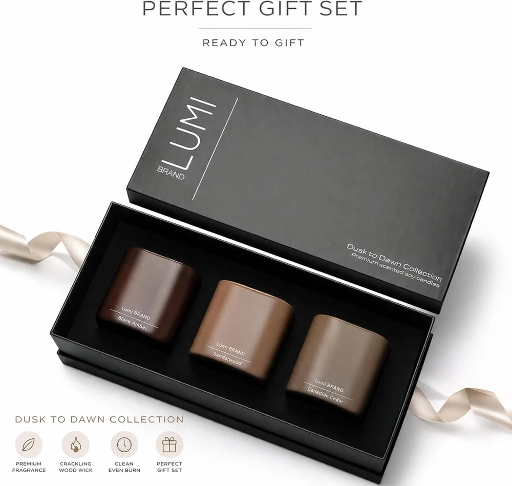 Lumi Crackling Soy Candle Set