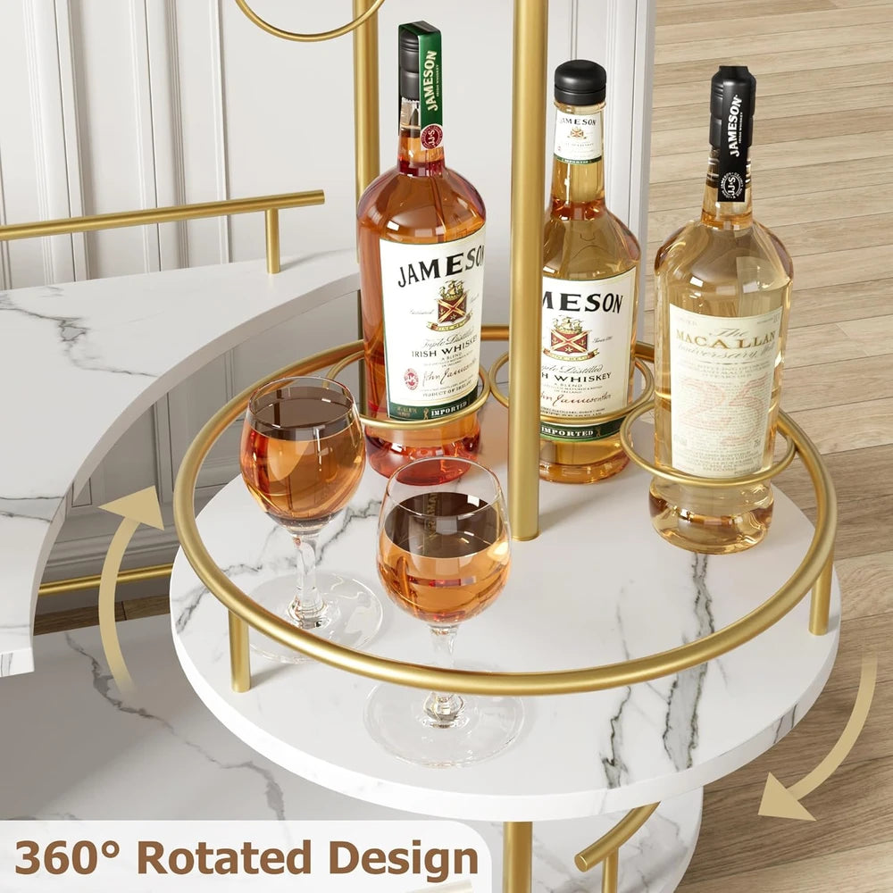 Mobile Three-Tier Serving Cart